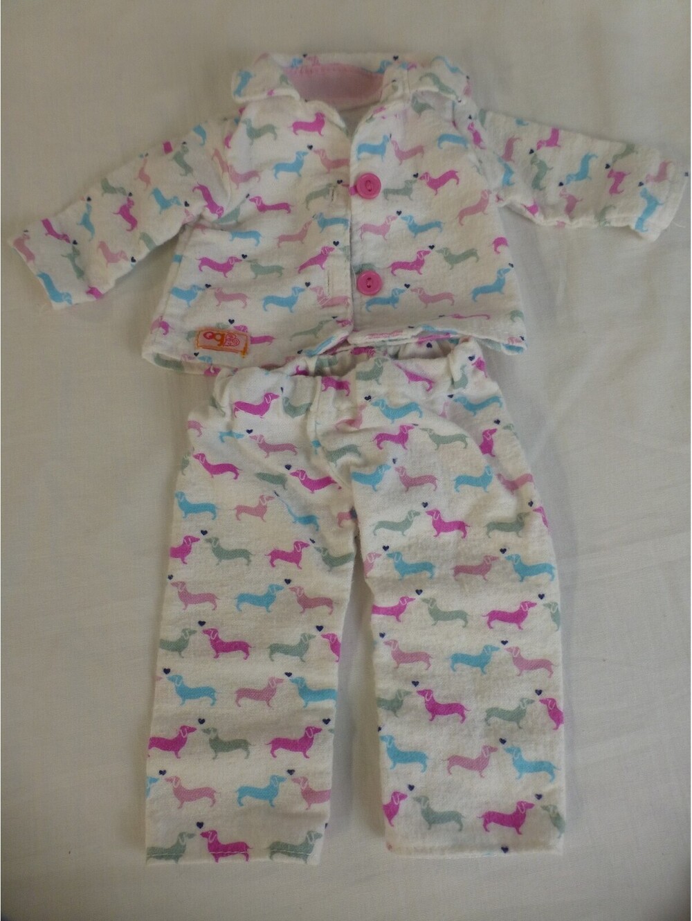 Our Generation Doll Clothes Pajamas Set Dachshund Dog Print for 18" Dolls OG D14